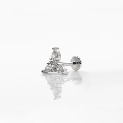 Steel Crystal Marquise Fan Labret