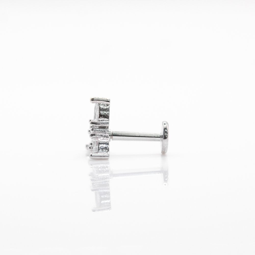 Steel Crystal Marquise Fan Labret