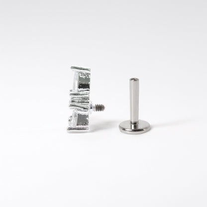 Steel Crystal Marquise Fan Labret