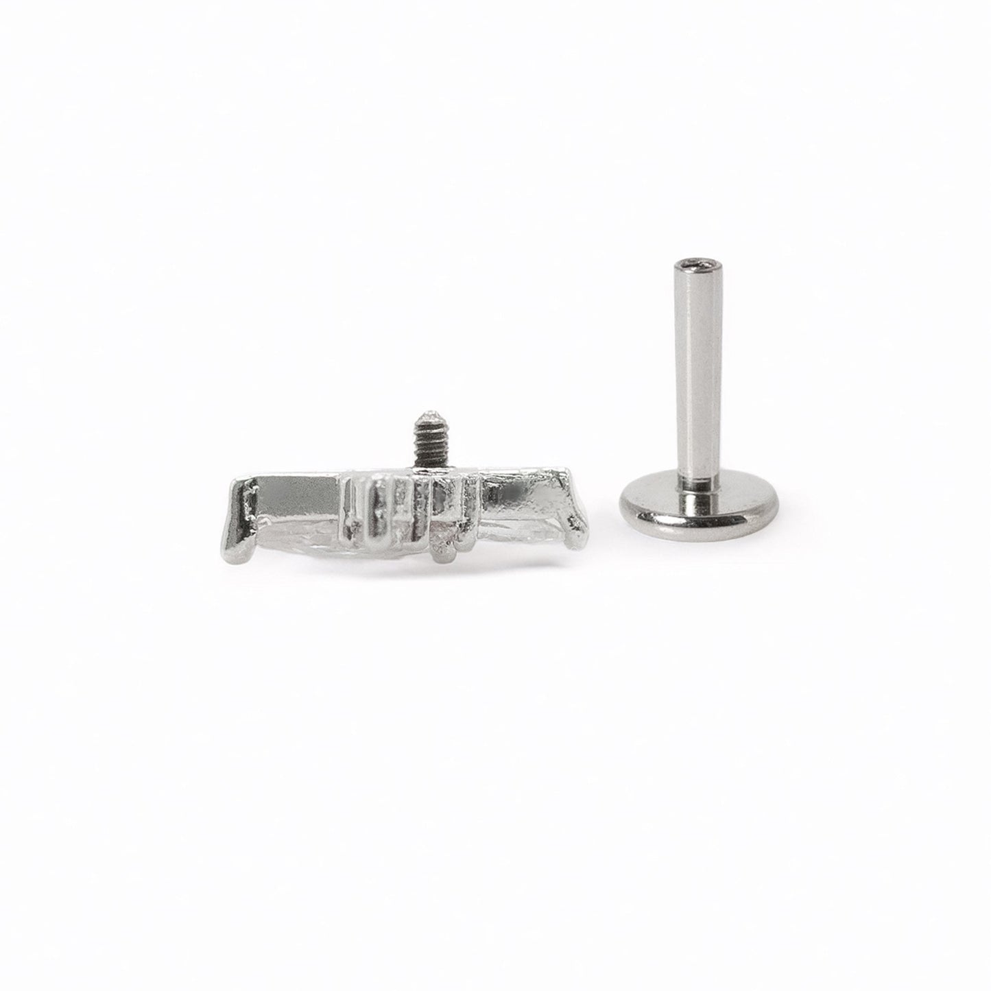 Steel Geometric Diamond Labret