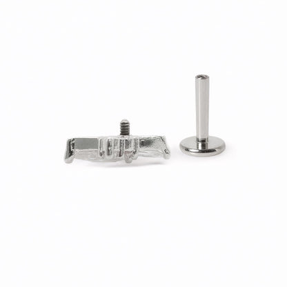 Steel Geometric Diamond Labret