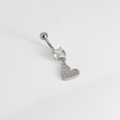 Steel Passionate Heart Belly Bar