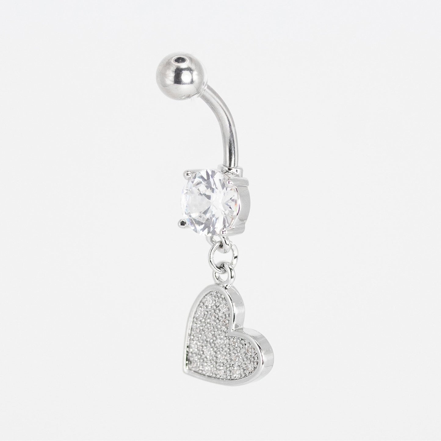 Steel Passionate Heart Belly Bar
