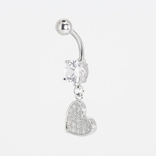 Steel Passionate Heart Belly Bar
