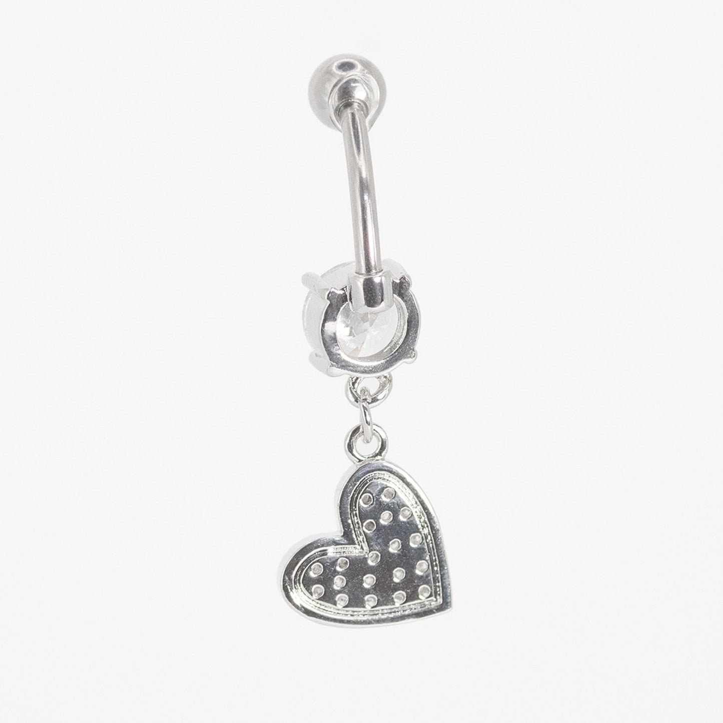 Steel Passionate Heart Belly Bar