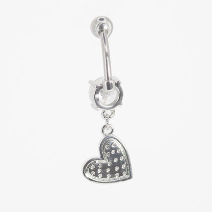 Steel Passionate Heart Belly Bar