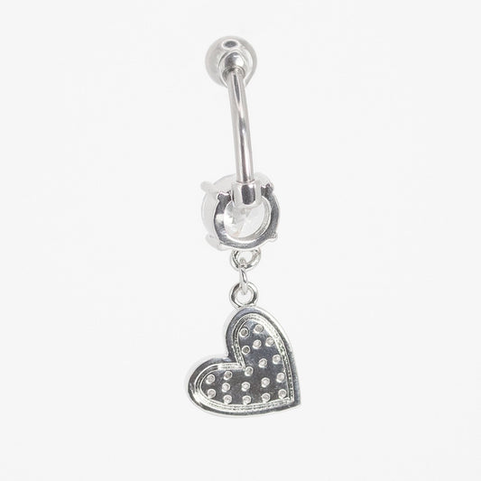 Steel Passionate Heart Belly Bar