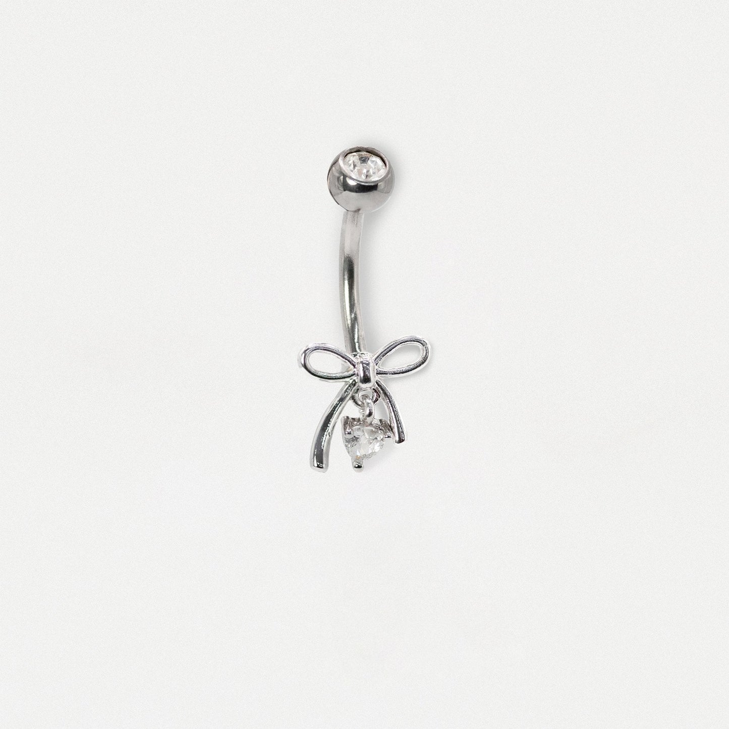Steel Sweetheart Ribbon Belly Bar
