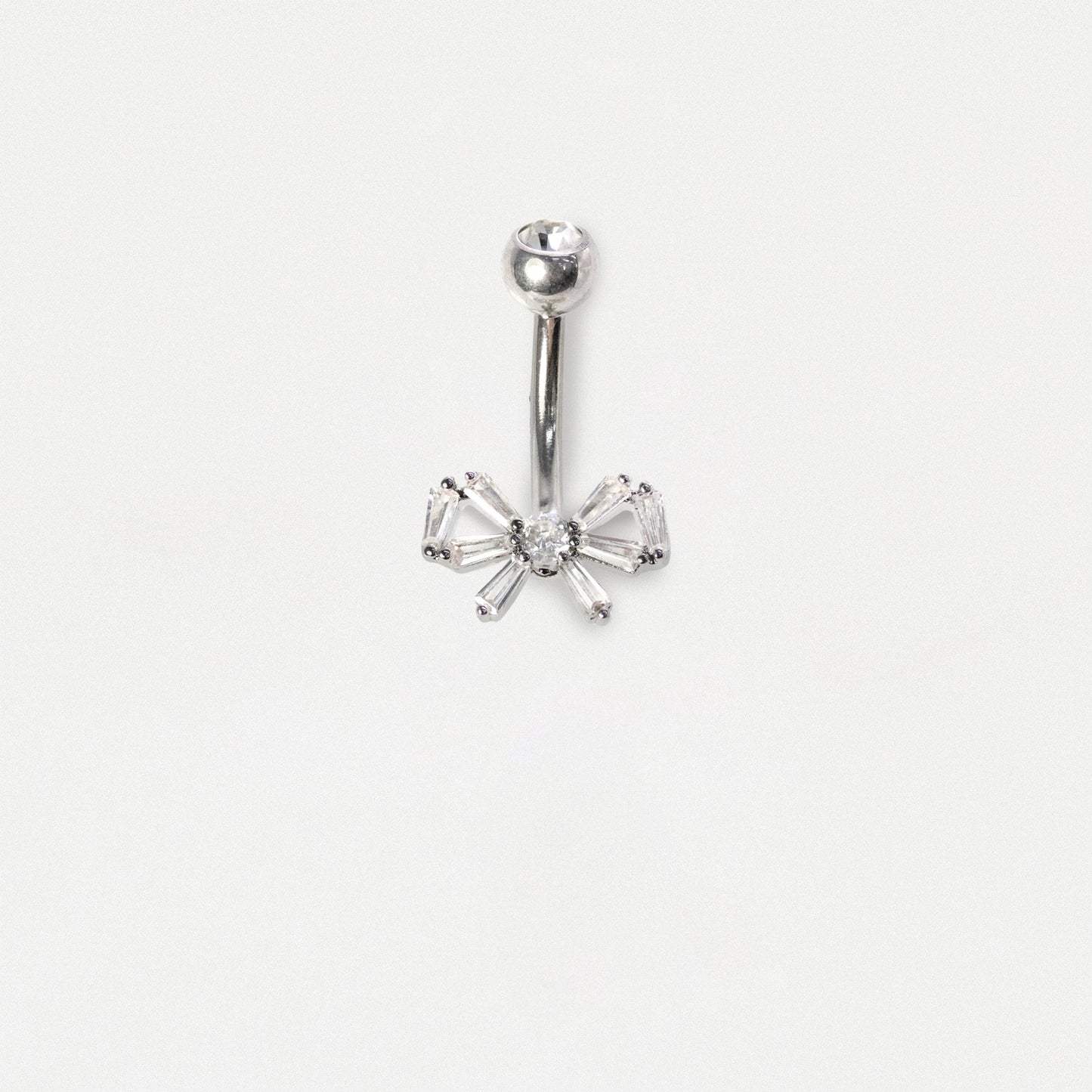 Steel Petite Ribbon Belly Bar
