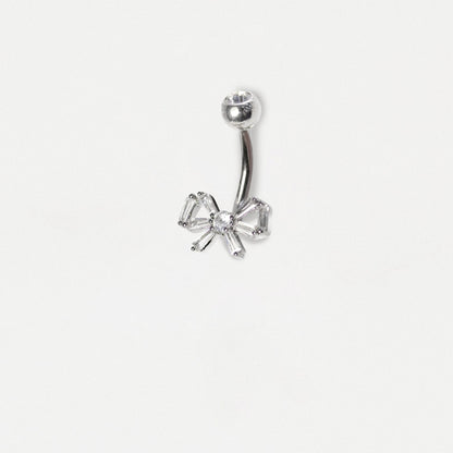 Steel Petite Ribbon Belly Bar