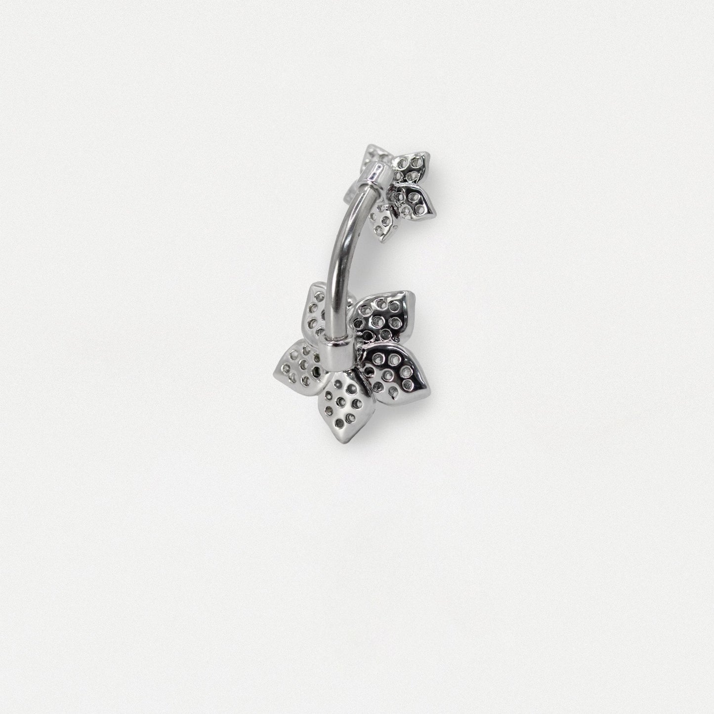 Steel Pearl Blossom Flower Belly Bar