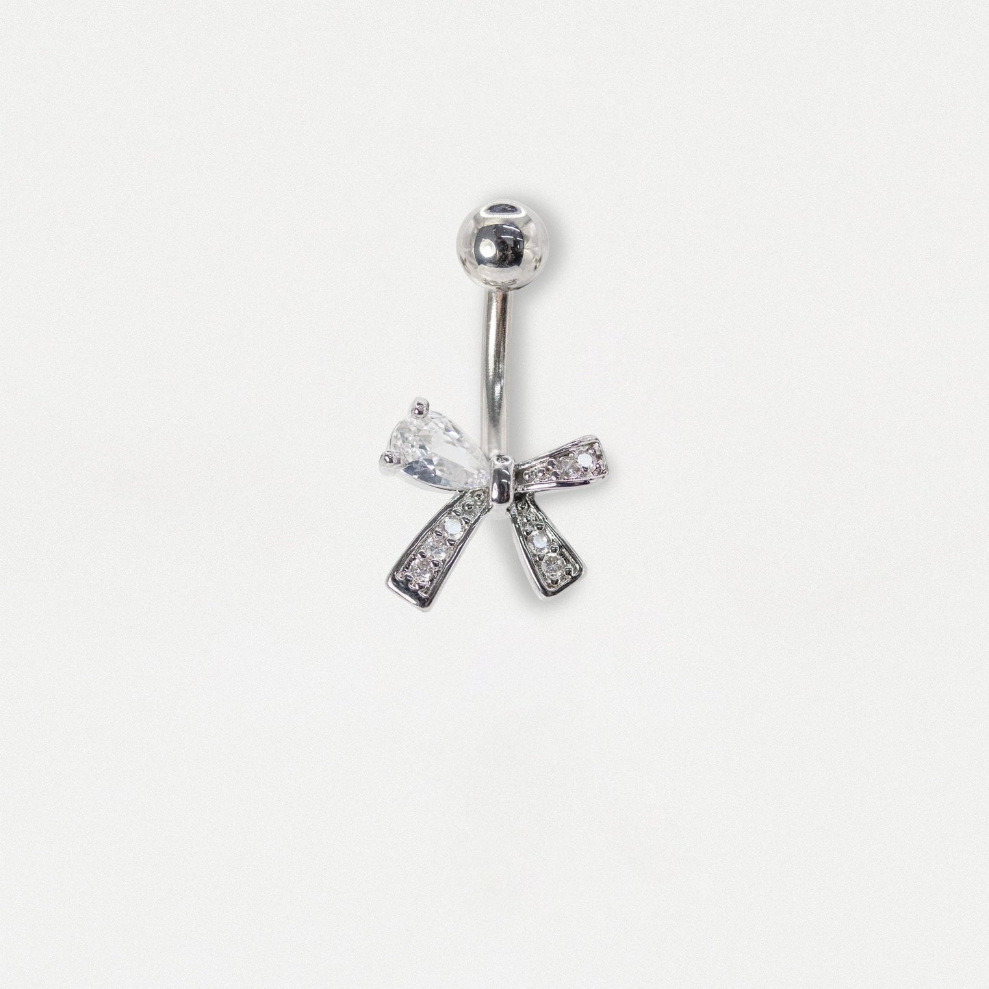 Steel Asymmetric Crystal Bow Belly Bar