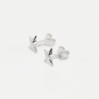 Silver Starfish Earrings - 8mm