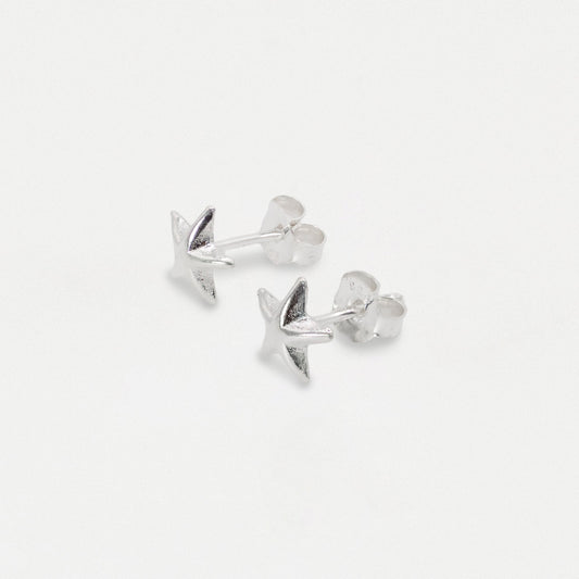 Silver Starfish Earrings - 8mm