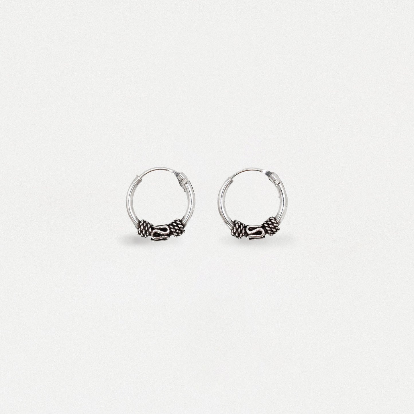 Silver Bali Hoops - 10mm