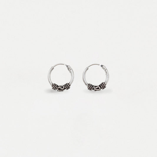 Silver Bali Hoops - 10mm