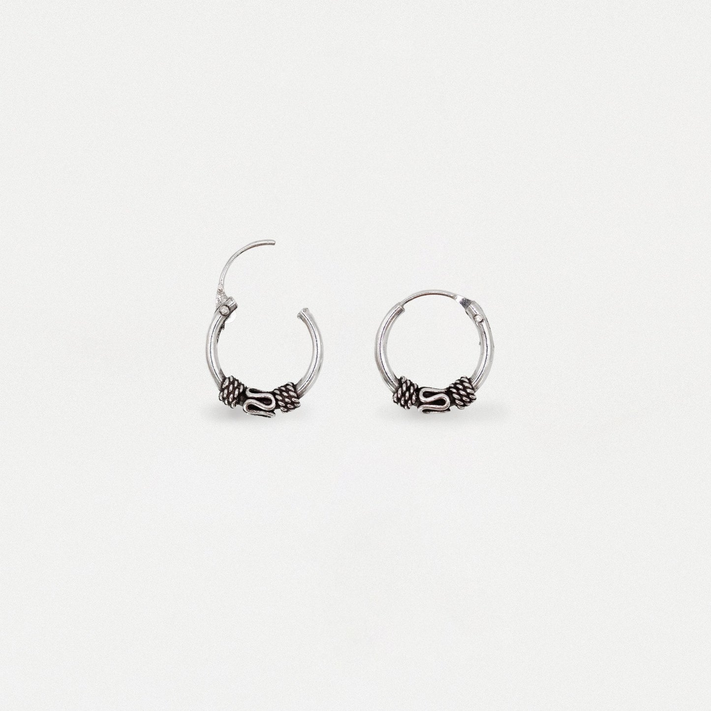 Silver Bali Hoops - 10mm