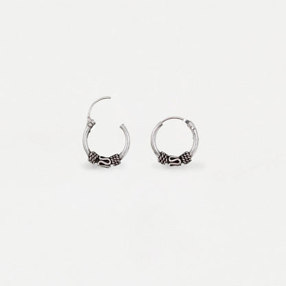 Silver Bali Hoops - 10mm