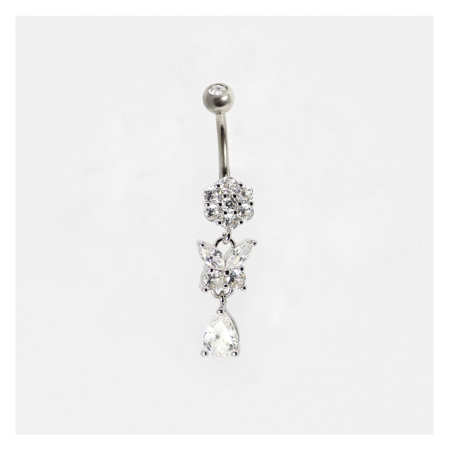 Steel Dancing Butterfly Belly Bar