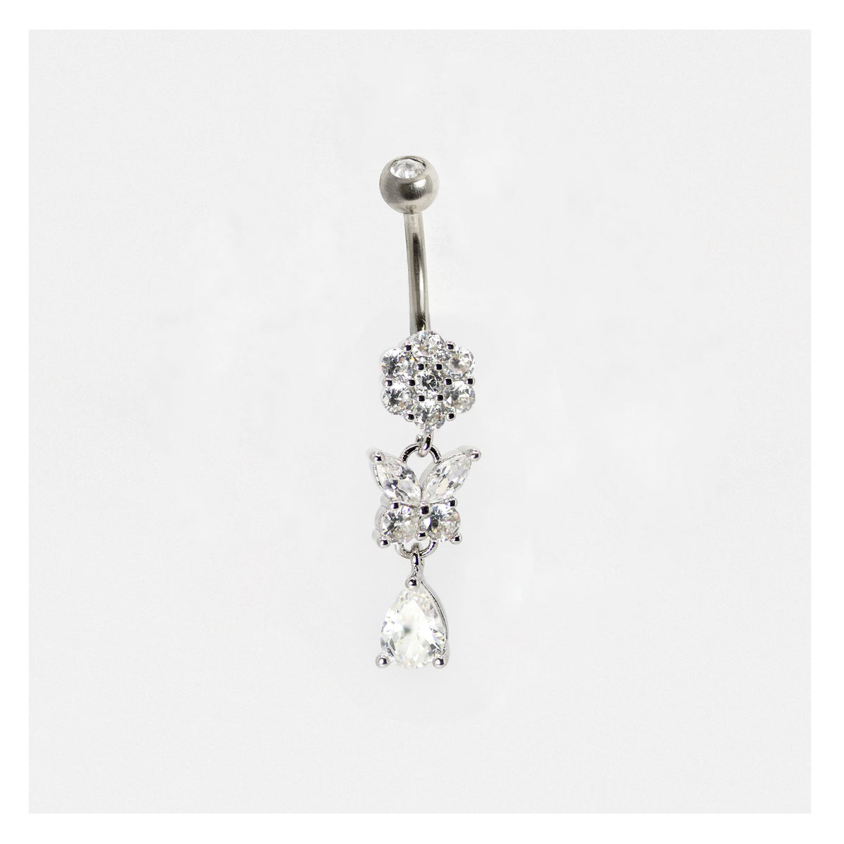 Steel Dancing Butterfly Belly Bar