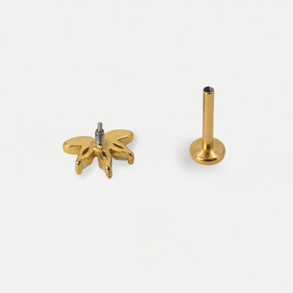 Steel Lotus Marquise Flat Back