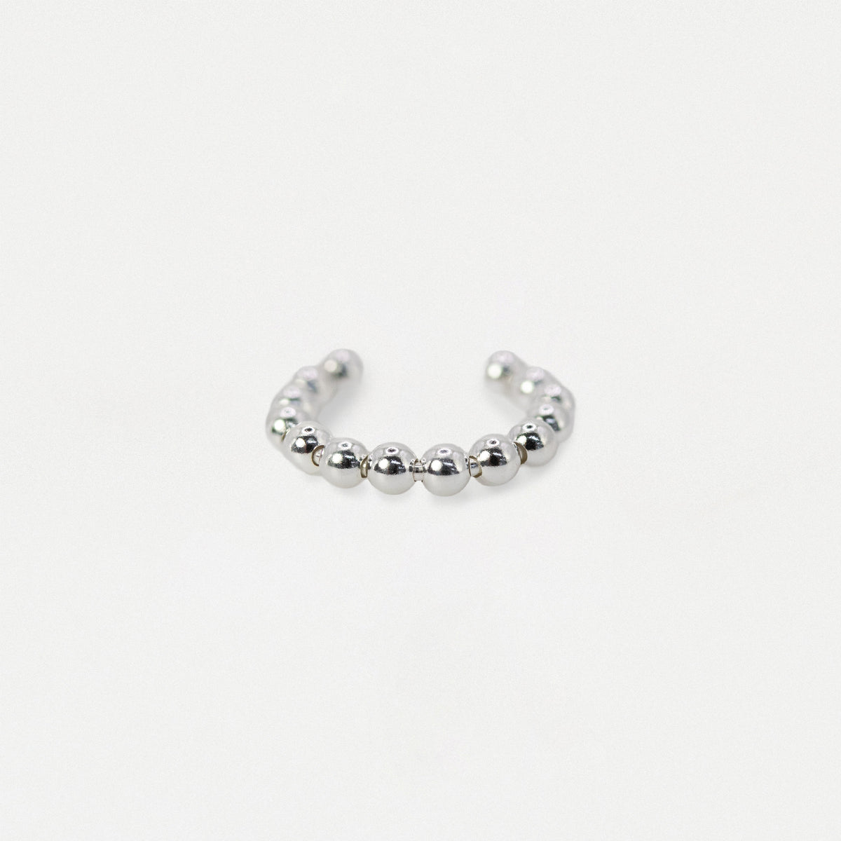 Silver Bobble Ear Cuff - 10mm