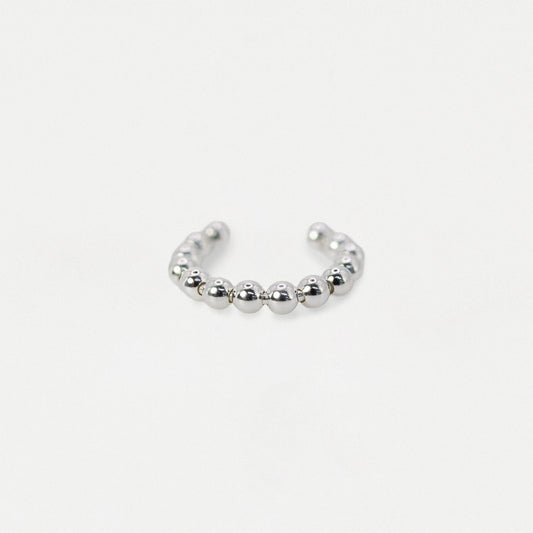 Silver Bobble Ear Cuff - 10mm