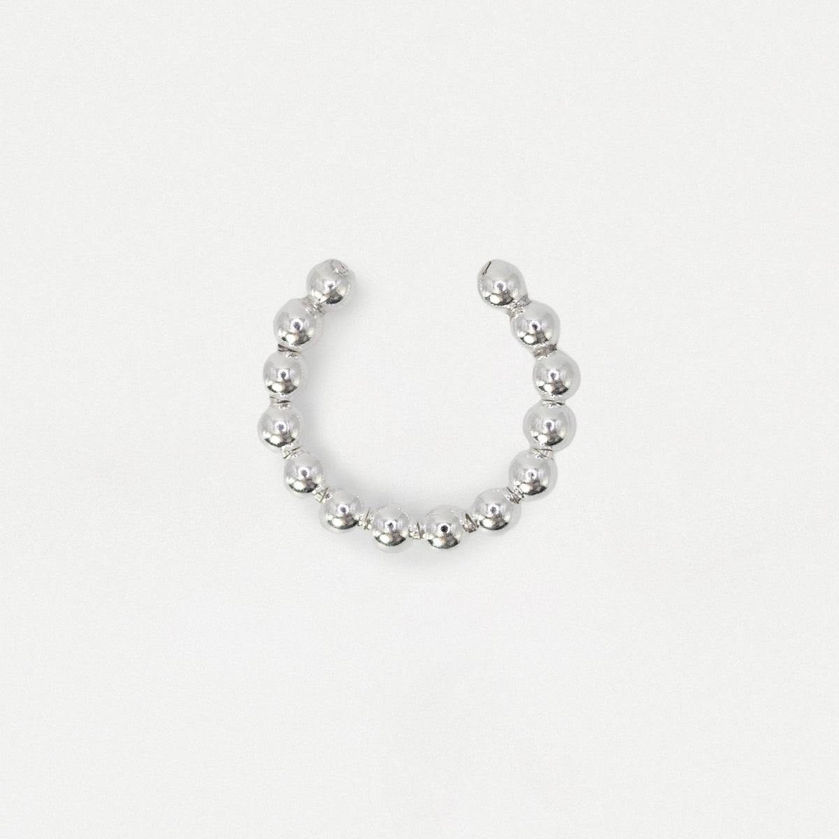 Silver Bobble Ear Cuff - 10mm