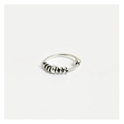 Silver Bali Style Nose Ring - 10mm