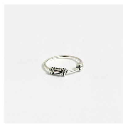 Silver Bali Style Nose Ring - 10mm