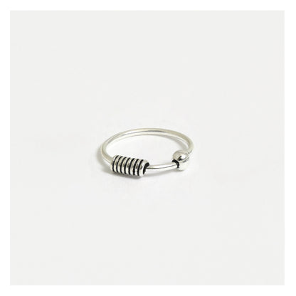 Silver Bali Style Nose Ring - 10mm