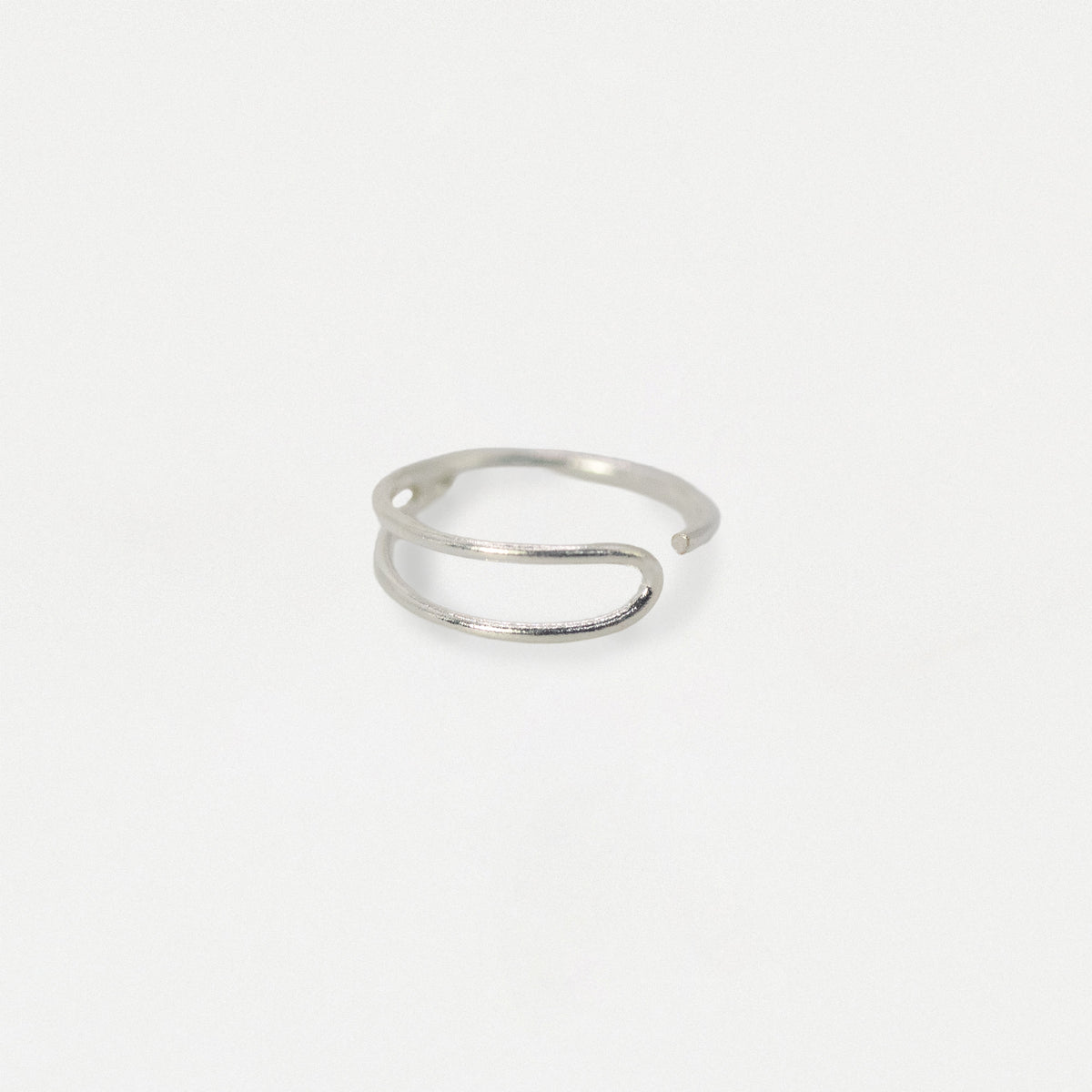 Silver Double Hoop Illusion Nose Ring - 10mm