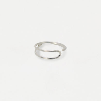 Silver Double Hoop Illusion Nose Ring - 10mm