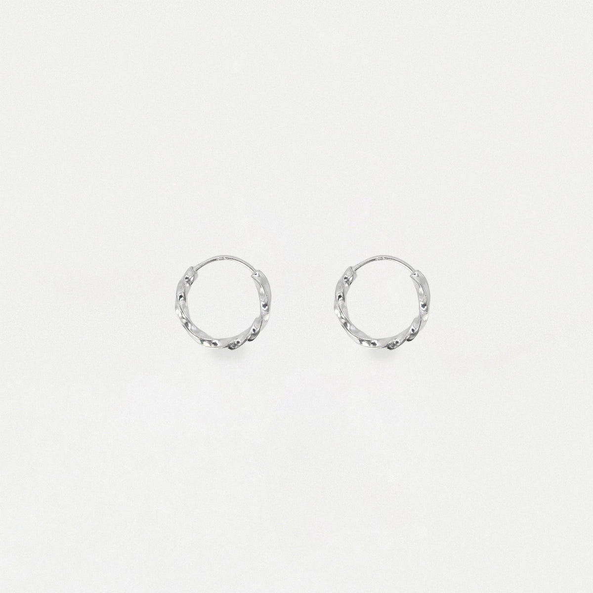 Silver Twisted Rope Hoop Earrings - 10mm