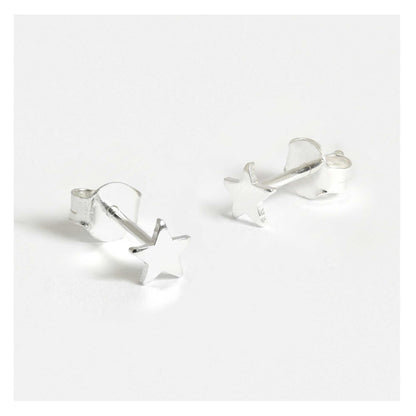 Silver Star Ear Studs