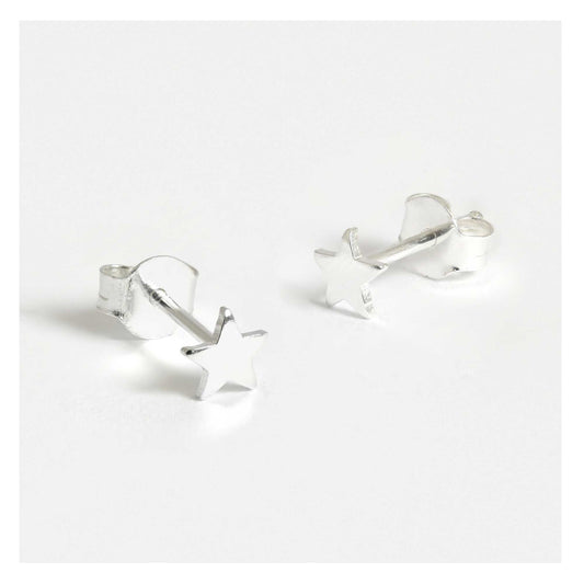 Silver Star Ear Studs