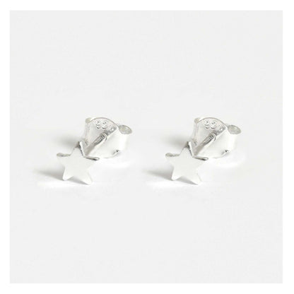 Silver Star Ear Studs