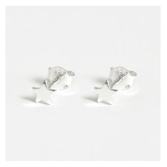 Silver Star Ear Studs