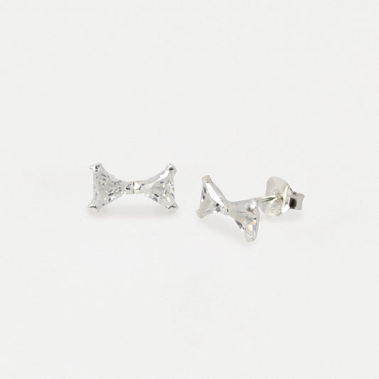 Cheeky Crystal Bow Tie Ear Studs