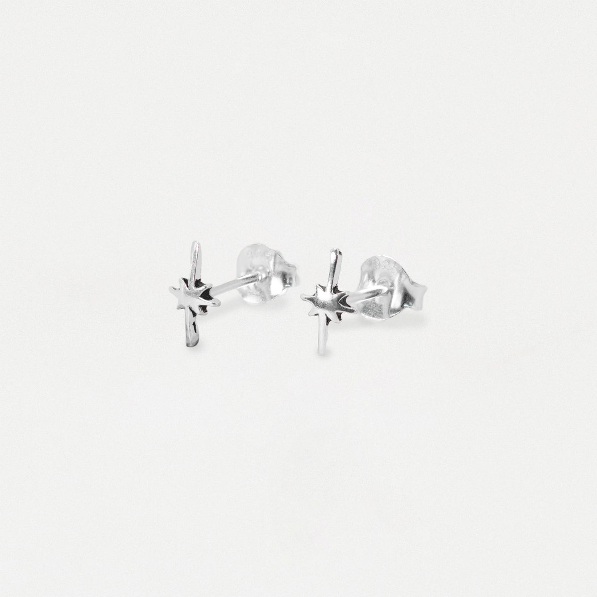 Silver North Starburst Ear Studs